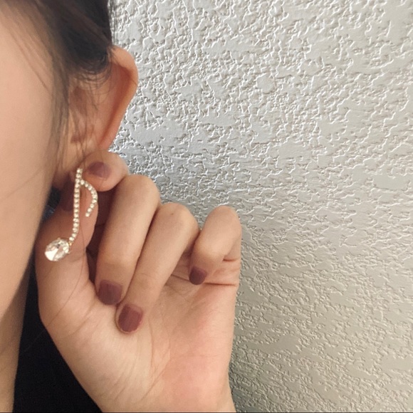 🎵💕Last one 💙Music Symbol Stud Earrings Rhinestone - Picture 9 of 13